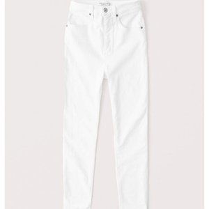 NWOT A&F 25S White High-Rise Skinny Ankle Jeans